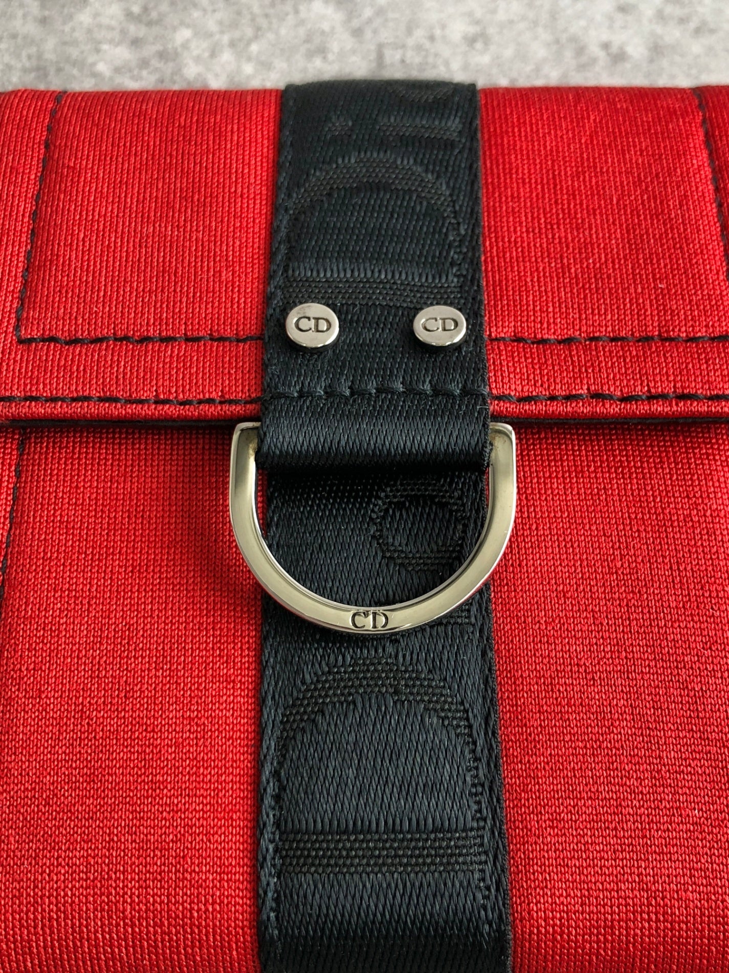 Christian Dior Trifold Wallet Red Vintage 7wczfr