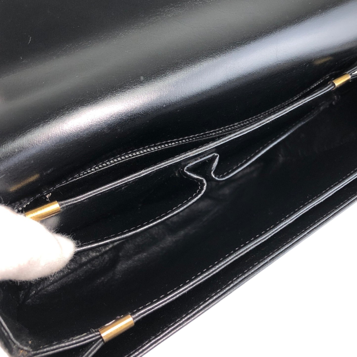 CELINE Blason Shoulder bag Black Vintage ad7eeu