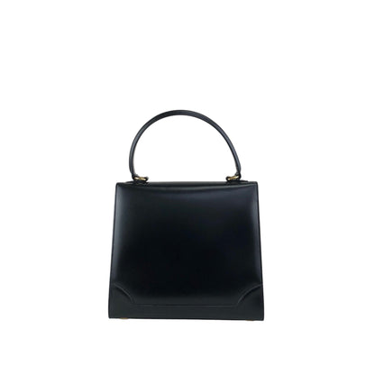 CELINE Gancini Two-way Handbag Shoulder bag Black Vintage nifgs8