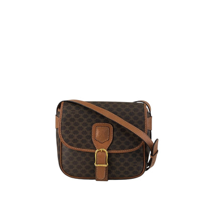 CELINE Macadam Blason Shoulder bag Brown Vintage uuvwb7