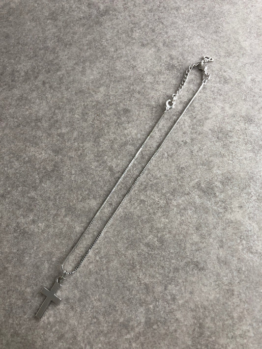 Christian Dior Cross Necklace Silver Vintage rxbzag
