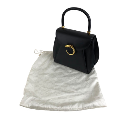 Cartier Top Handle Handbag Black Vintage dtgya8