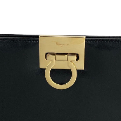 Salvatore Ferragamo Gancini Chain Shoulder bag Black Vintage 2uxfwy