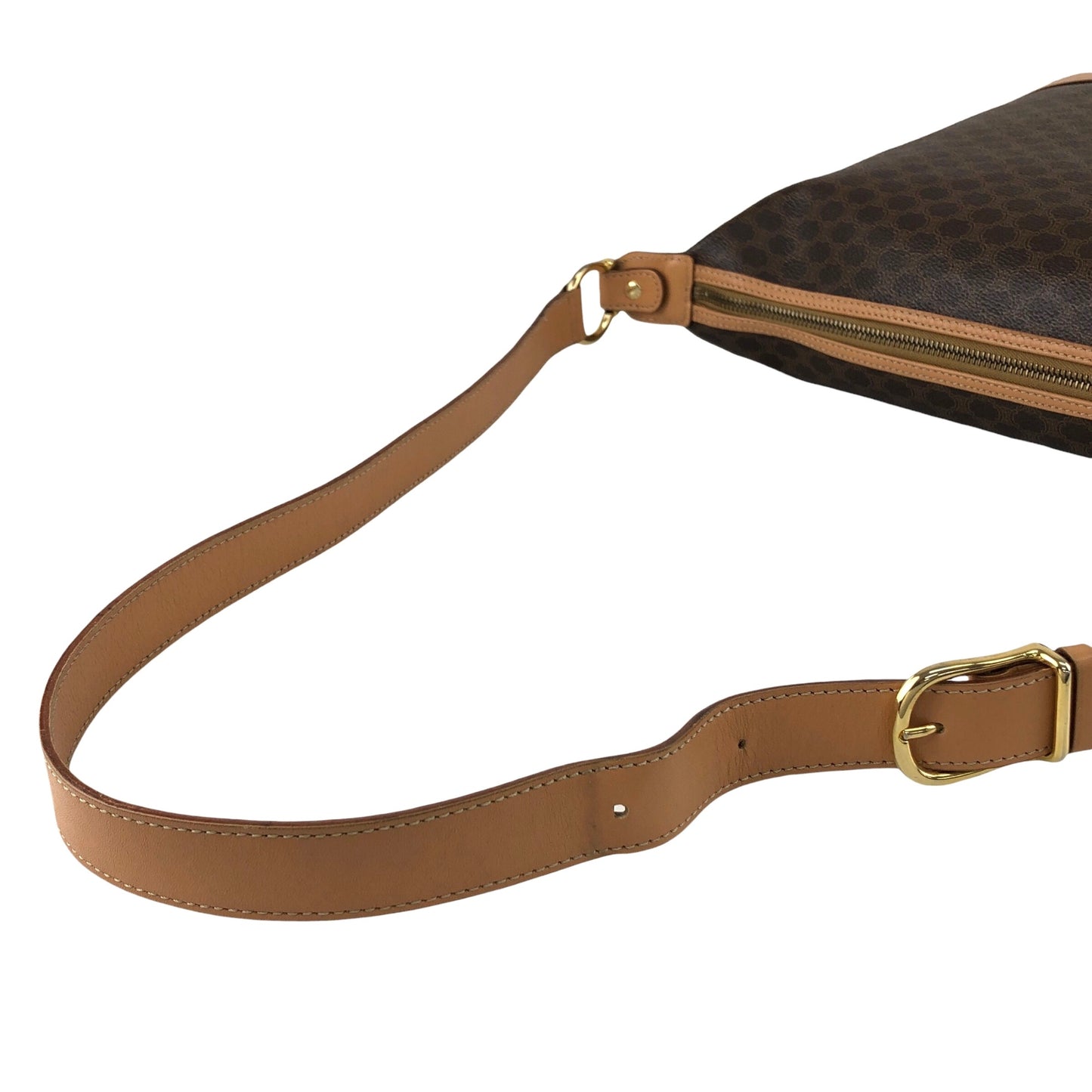 CELINE Macadam Blason Shoulder bag Brown Vintage  g3s2vt