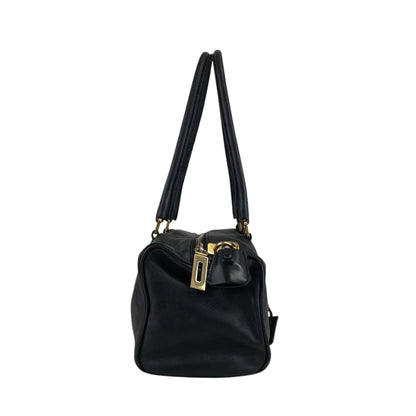 PRADA Padlock Handbag Black Vintage k84sjm