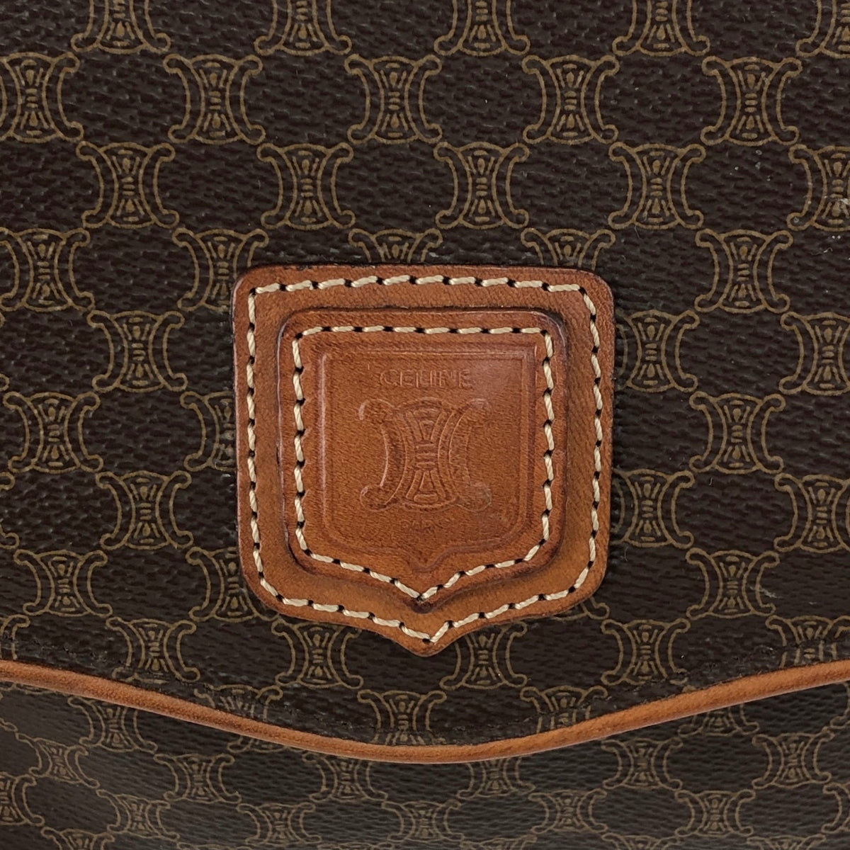 CELINE Macadam Blason  Shoulder bag Brown Vintage t38p84