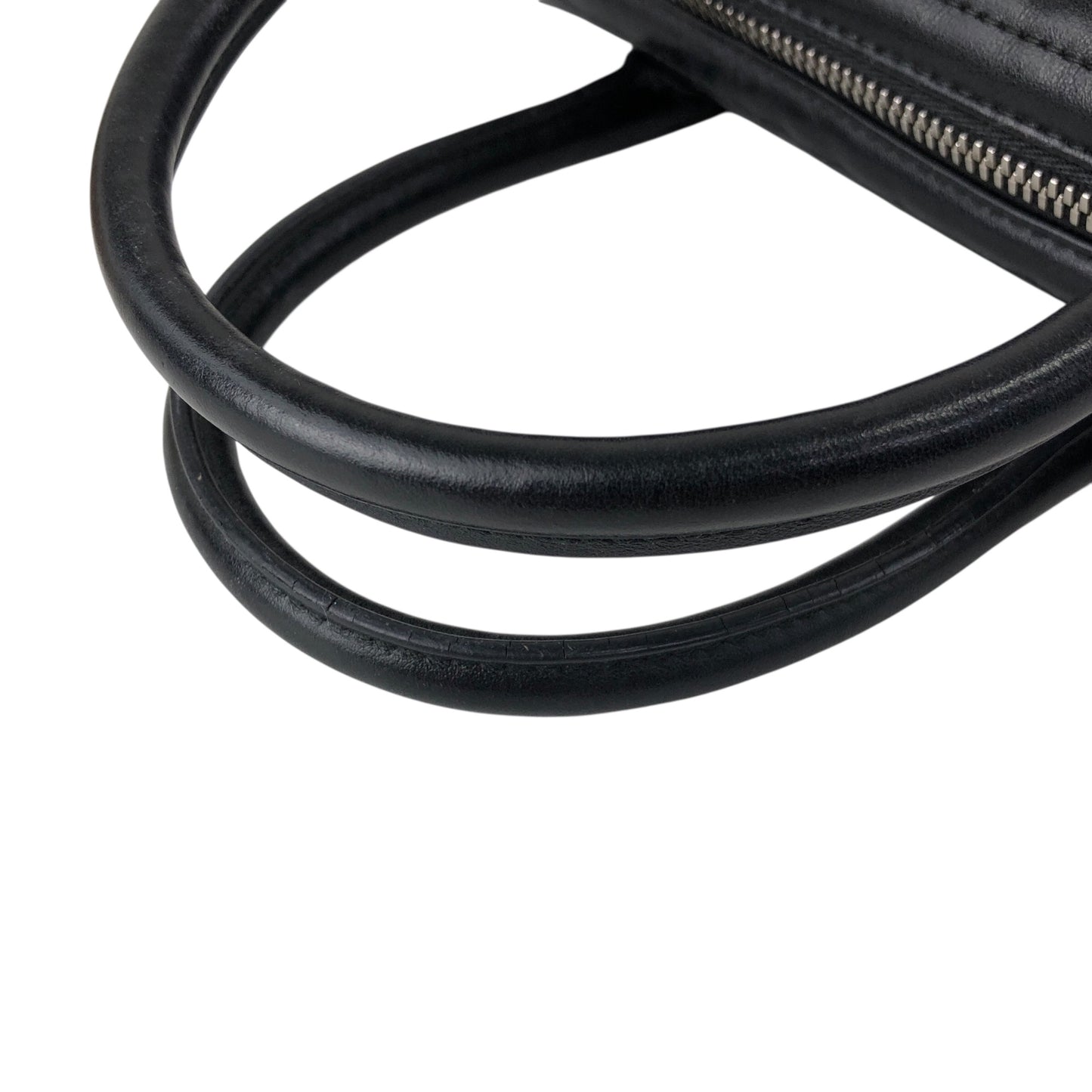 PRADA Logo Small Boston bag Handbag Black Vintage v7w6vi