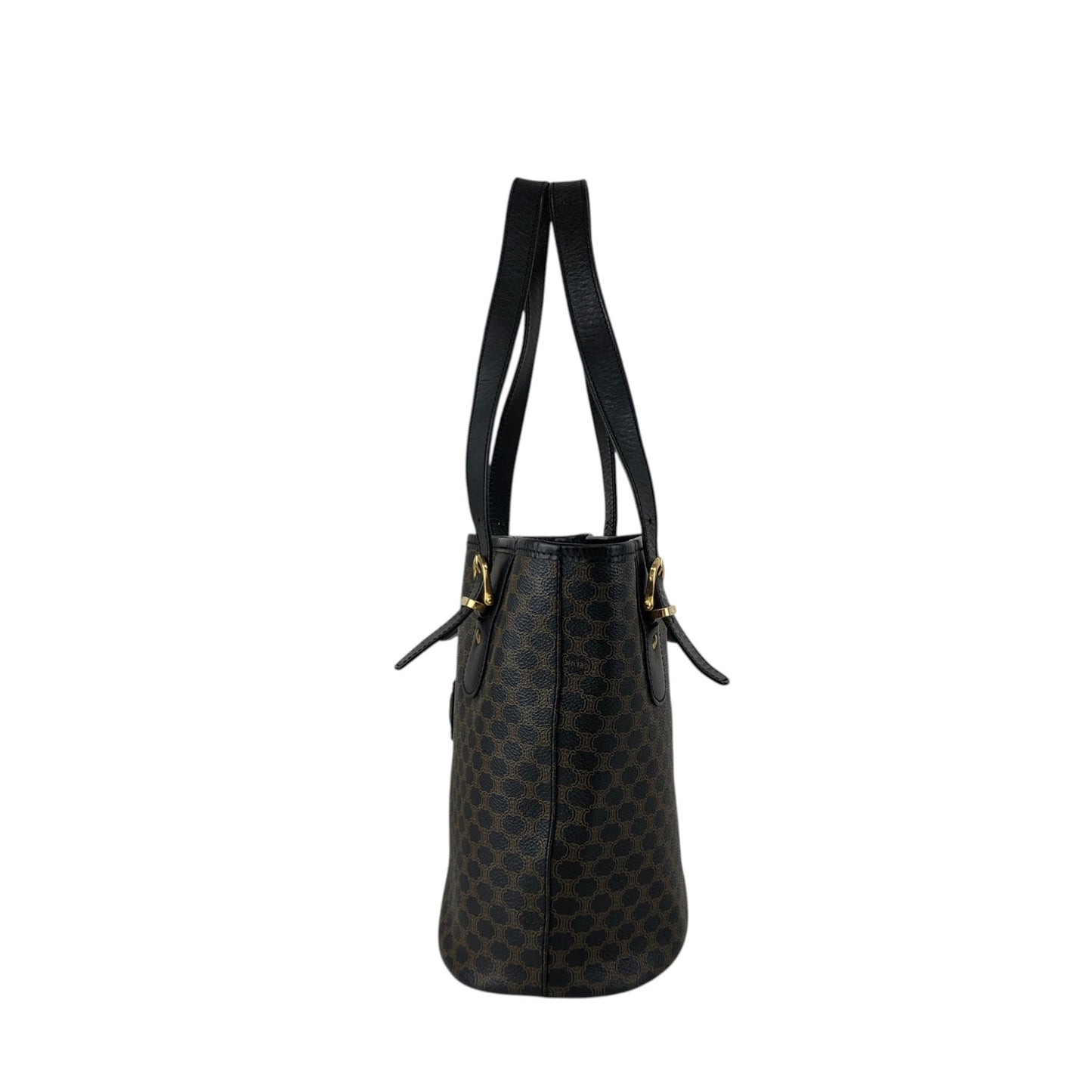 CELINE Macadam Blason Handbag Totebag Black Vintage yfc8n7