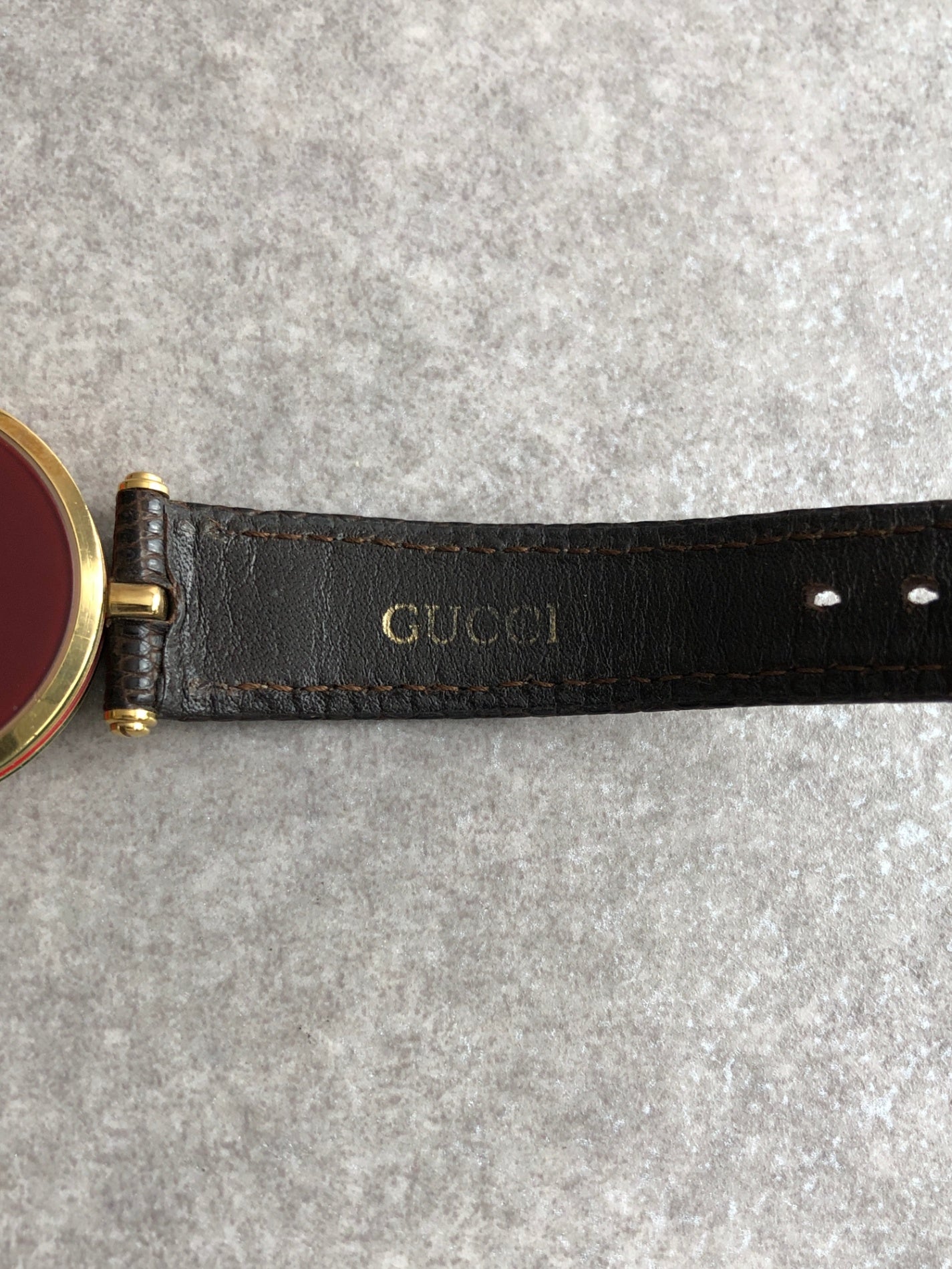 GUCCI Quartz Watch Brown Vintage k6esmt