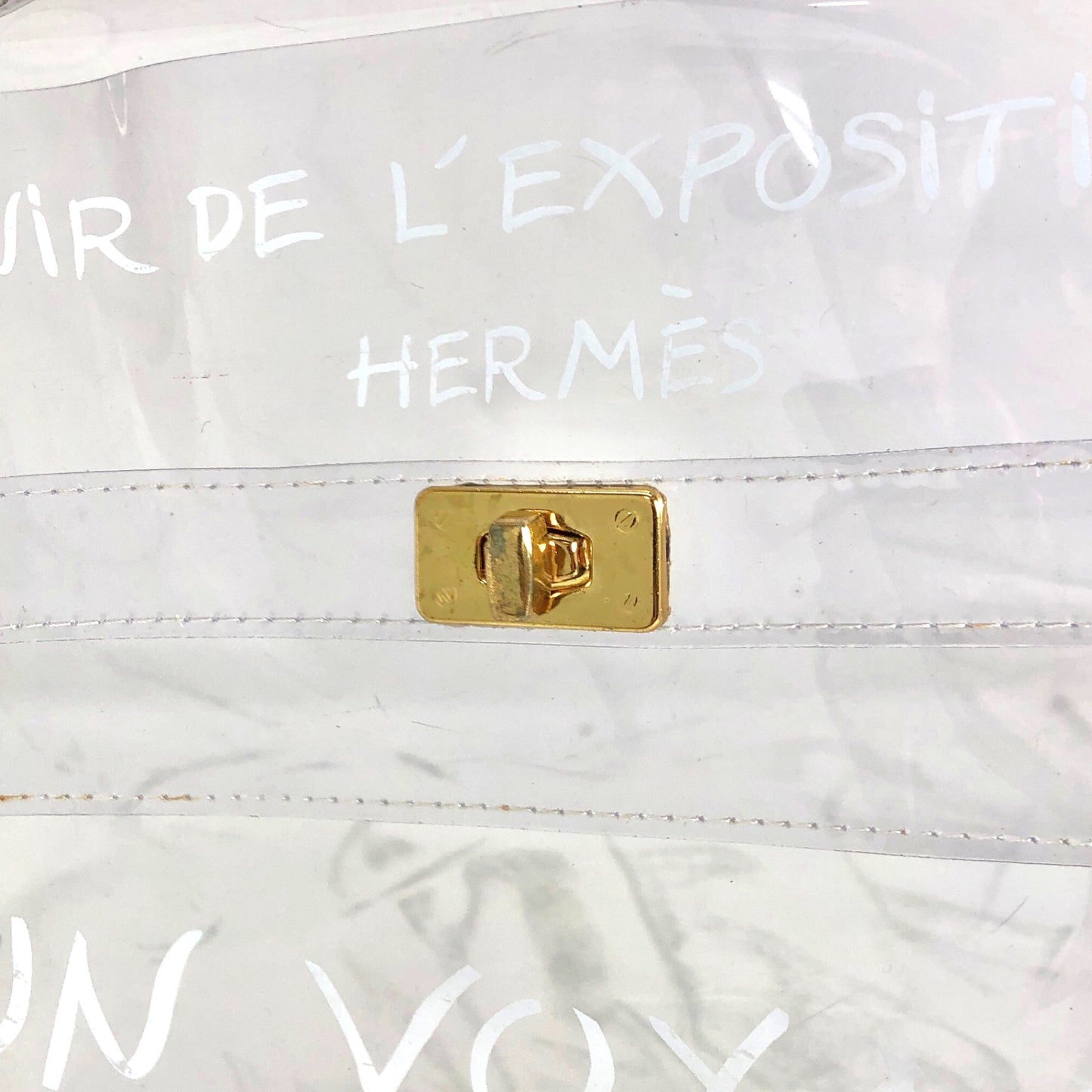 HERMES Handbag Clear Vintage 3a5dab