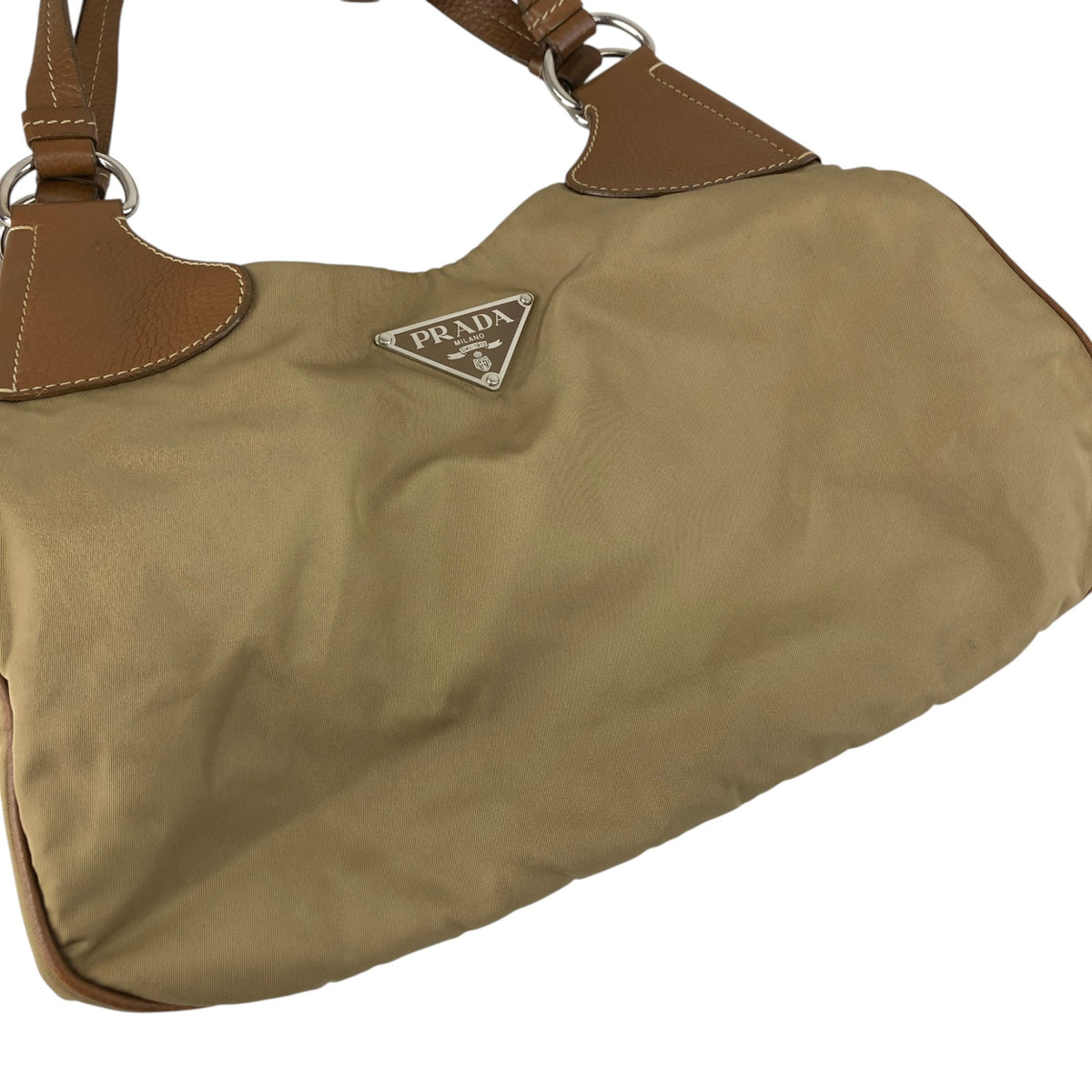 PRADA Triangle Logo Shoulder bag Beige,Camel Vintage yiub4m