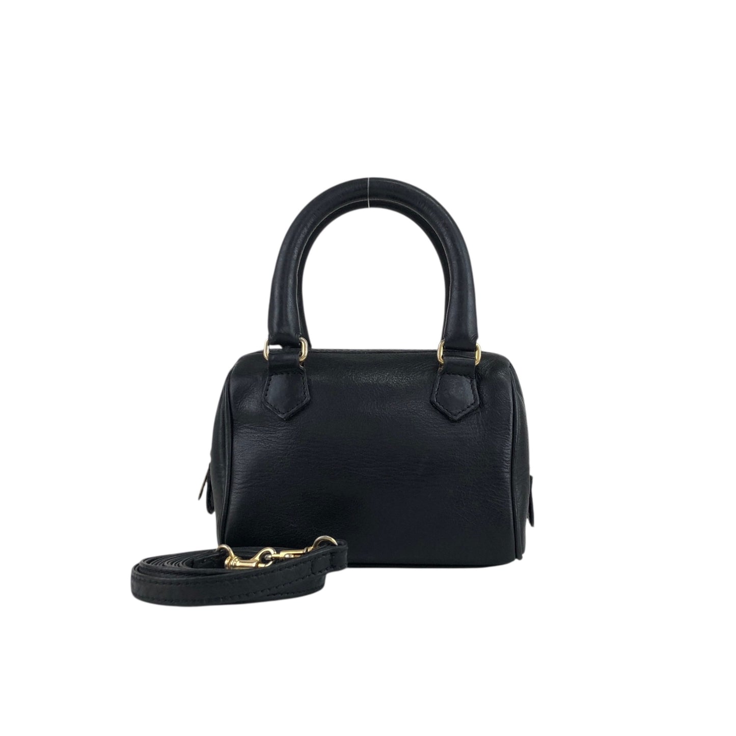 CELINE Two-way Handbag Shoulder bag Black Vintage 2j4avv