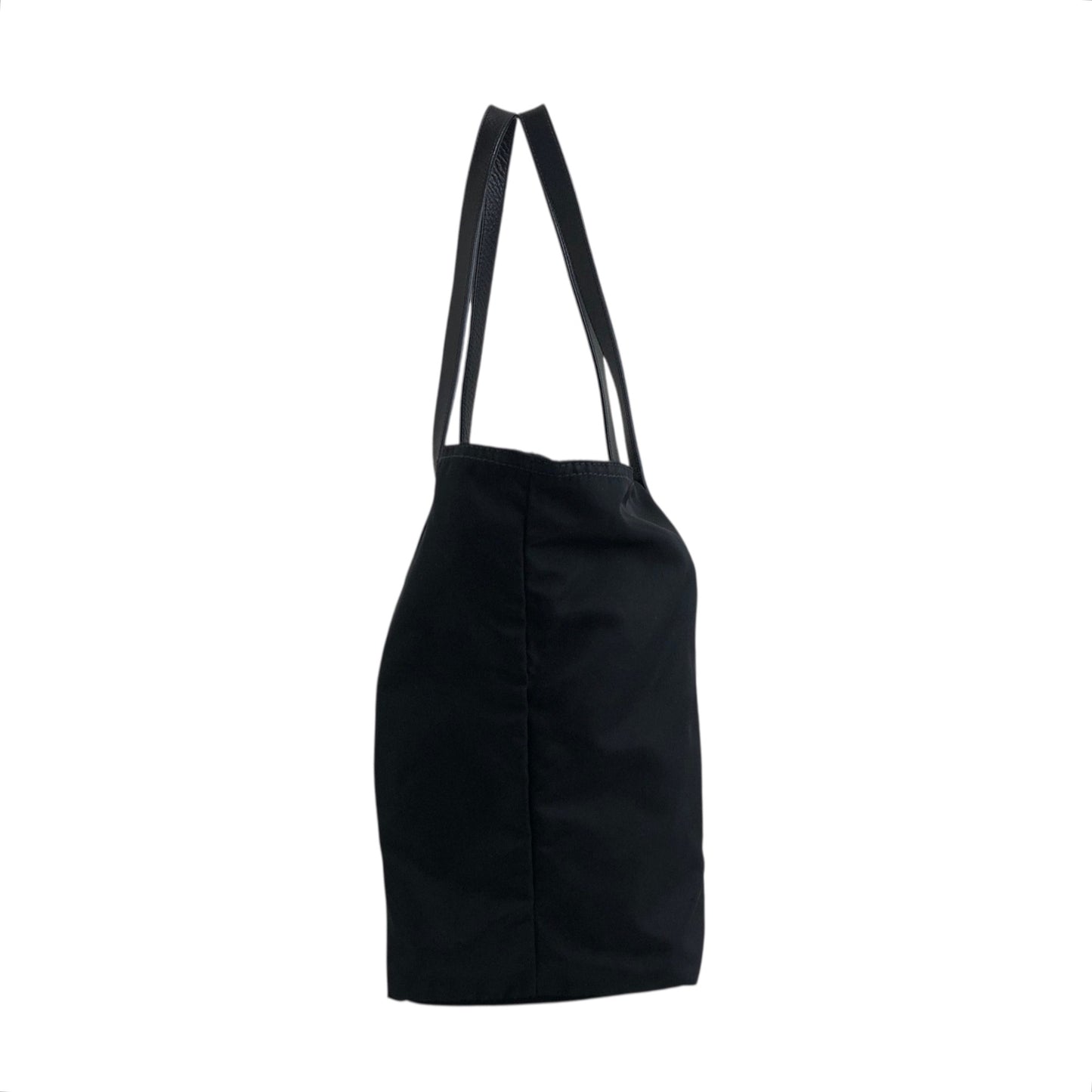 PRADA Tessuto Triangle logo Totebag Black Vintage rkbgyy