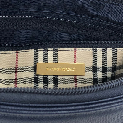 BURBERRY Logo Shoulder bag Navy Vintage 3fb5v6