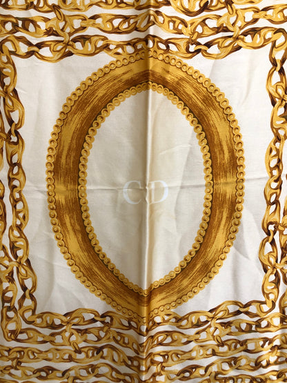 Christian Dior Silk Scarf Beige Vintage tp3pu6