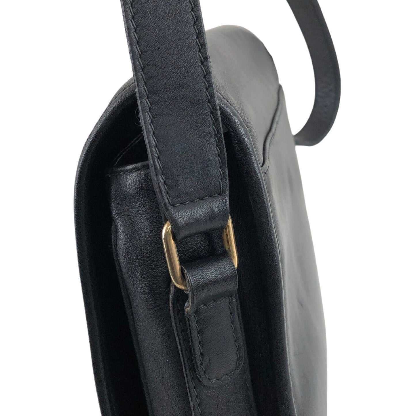 CELINE Blason Flap Shoulder bag Black Vintage xtipur