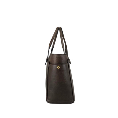 LOEWE Logo Embossed Handbag Totebag Brown Vintage faniey