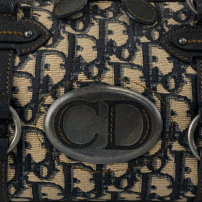 Christian Dior Trotter Small Boston bag Handbag Navy Vintage yrrvj3