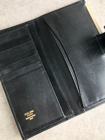 CELINE Circle Long Wallet Black Vintage eb8j2d