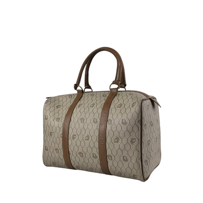 Christian Dior Honeycomb Pattern Handbag Boston bag Beige Vintage y2sxs7