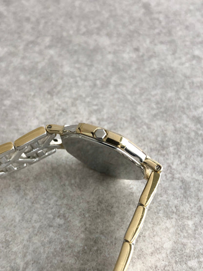 Yves Saint Laurent YSL Logo Watch Silver×Gold 4620-E62143 Vintage tivs5z