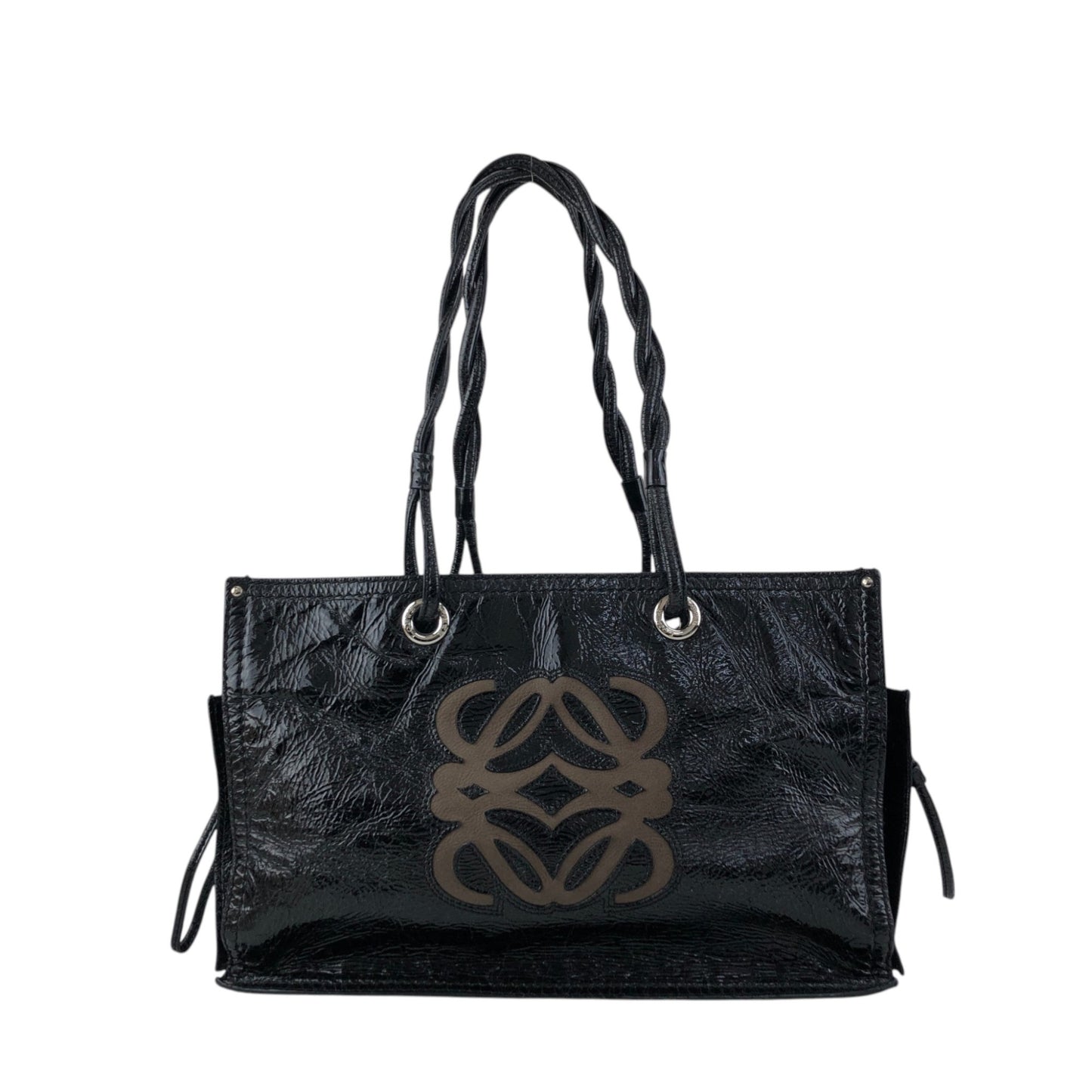 LOEWE Anagram Handbag Totebag Black Vintage n7ecge