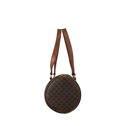 CELINE Macadam Blason Handbag Brown Vintage d6ntg2