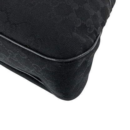 GUCCI Logo Shoulder bag Handbag Black Vintage nwnyi4