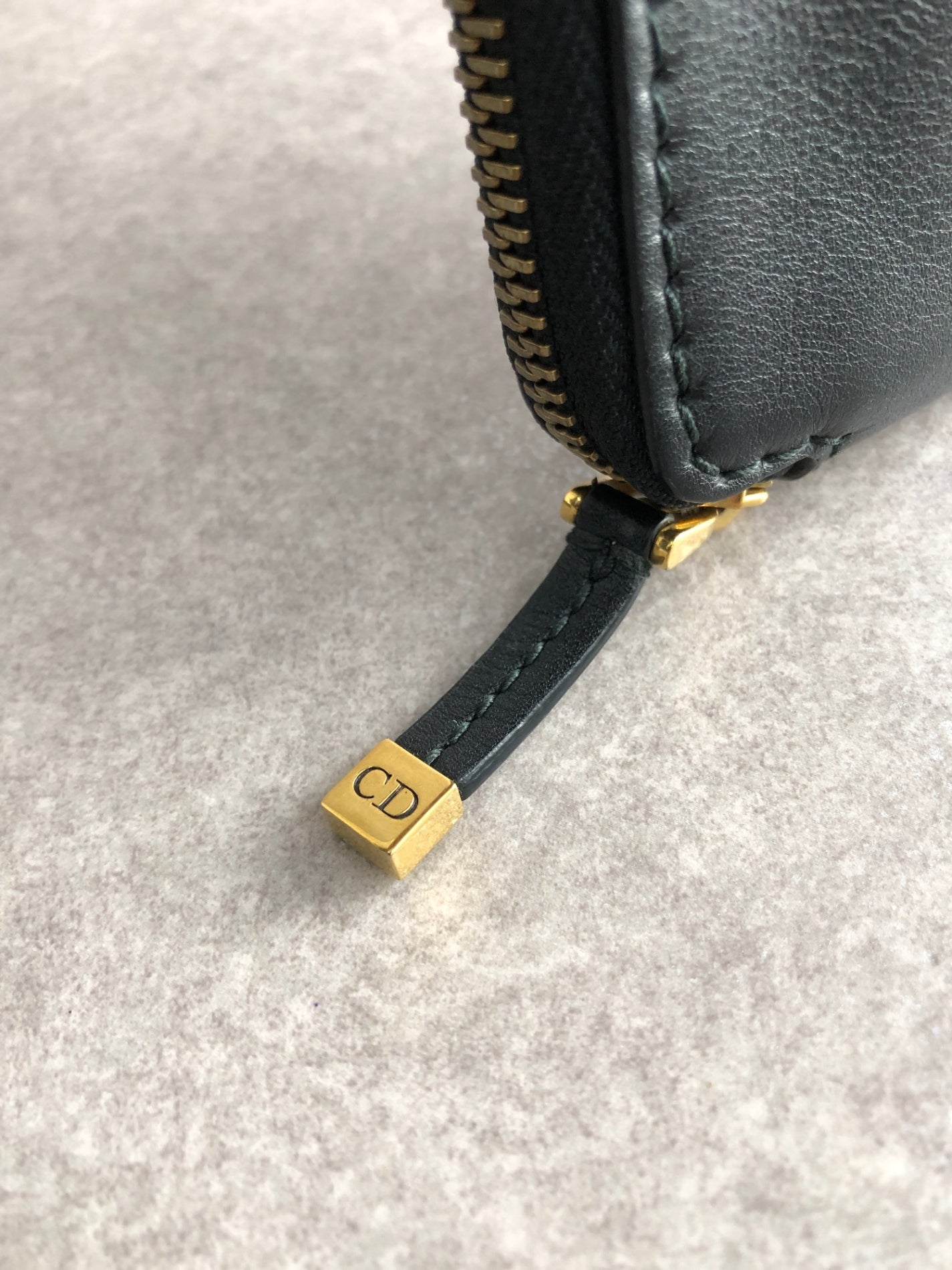 Christian Dior Logo Folded Wallet Black Vintage yutziu