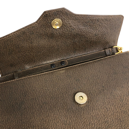 GUCCI Interlocking Chain Shoulder bag Brown Vintage nhnsyy