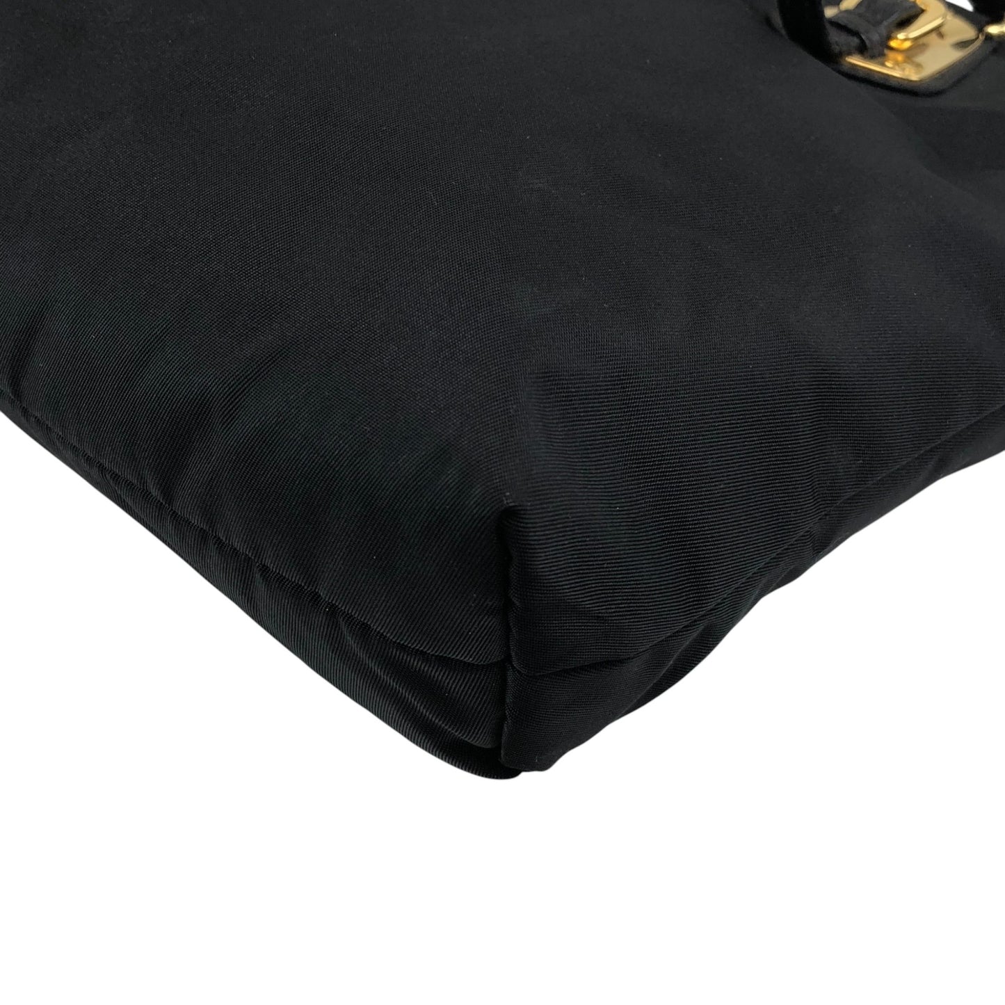 PRADA Logo Handbag Black Vintage zm3r7k