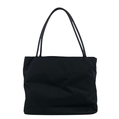 PRADA Tessuto Triangle Logo Totebag Black Vintage 2w8wct