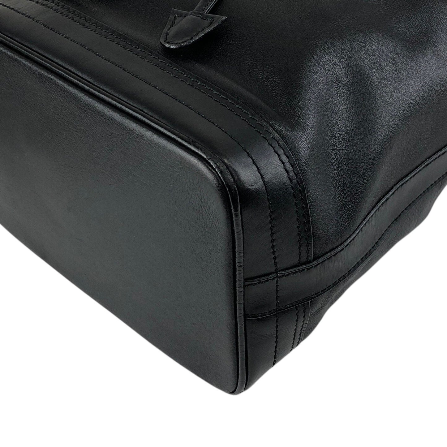 CELINE GancinivDrawstring Shoulder bag Black Vintage z78ygt