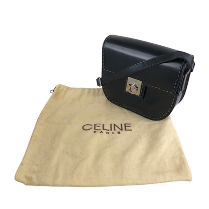 CELINE Gancini Shoulder bag Black Vintage ni2xww