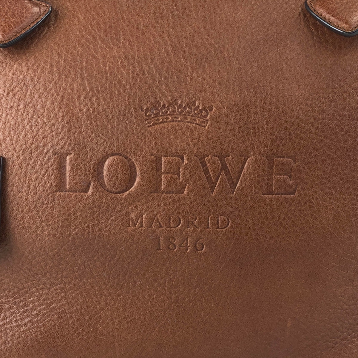 LOEWE Logo Embossed Totebag Brown Vintage 8s4u5v