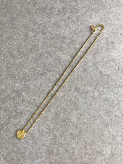 Christian Dior Logo Motif Necklace Gold Vintage eg2c2f