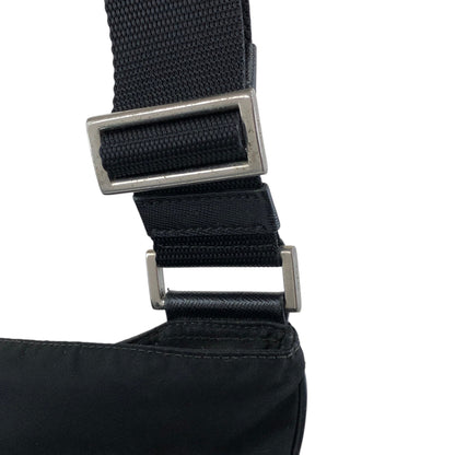 PRADA Tessuto Triangle Logo Shoulder bag Black Vintage jxt8gd