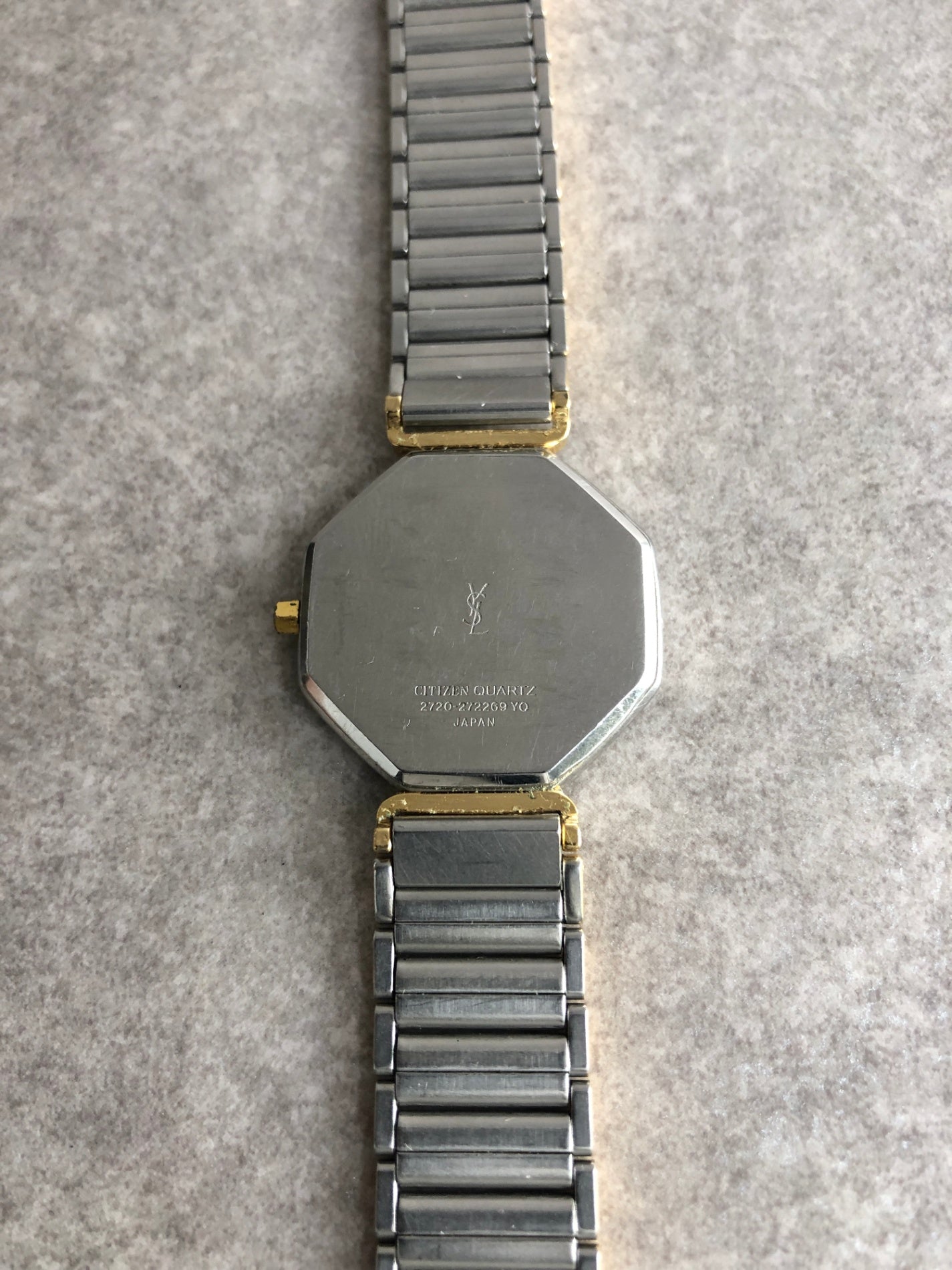 Yves Saint Laurent YSL Logo Quartz Watch Silver 2720-272269