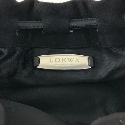 LOEWE Anagram Drawstring Small Handbag Black Vintage ysb4mf