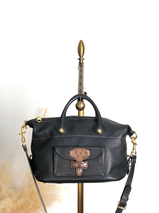 LOEWE Anagram Two-way Handbag Shoulder bag Black Vintage 2n8mxe