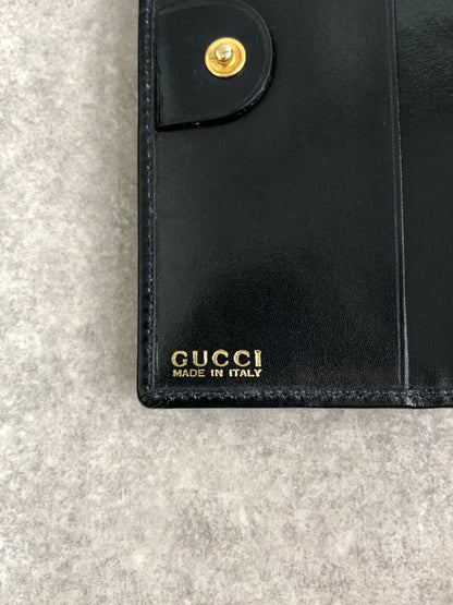 GUCCI Horseshoe Folded Wallet Dark Navy Vintage cvie2b