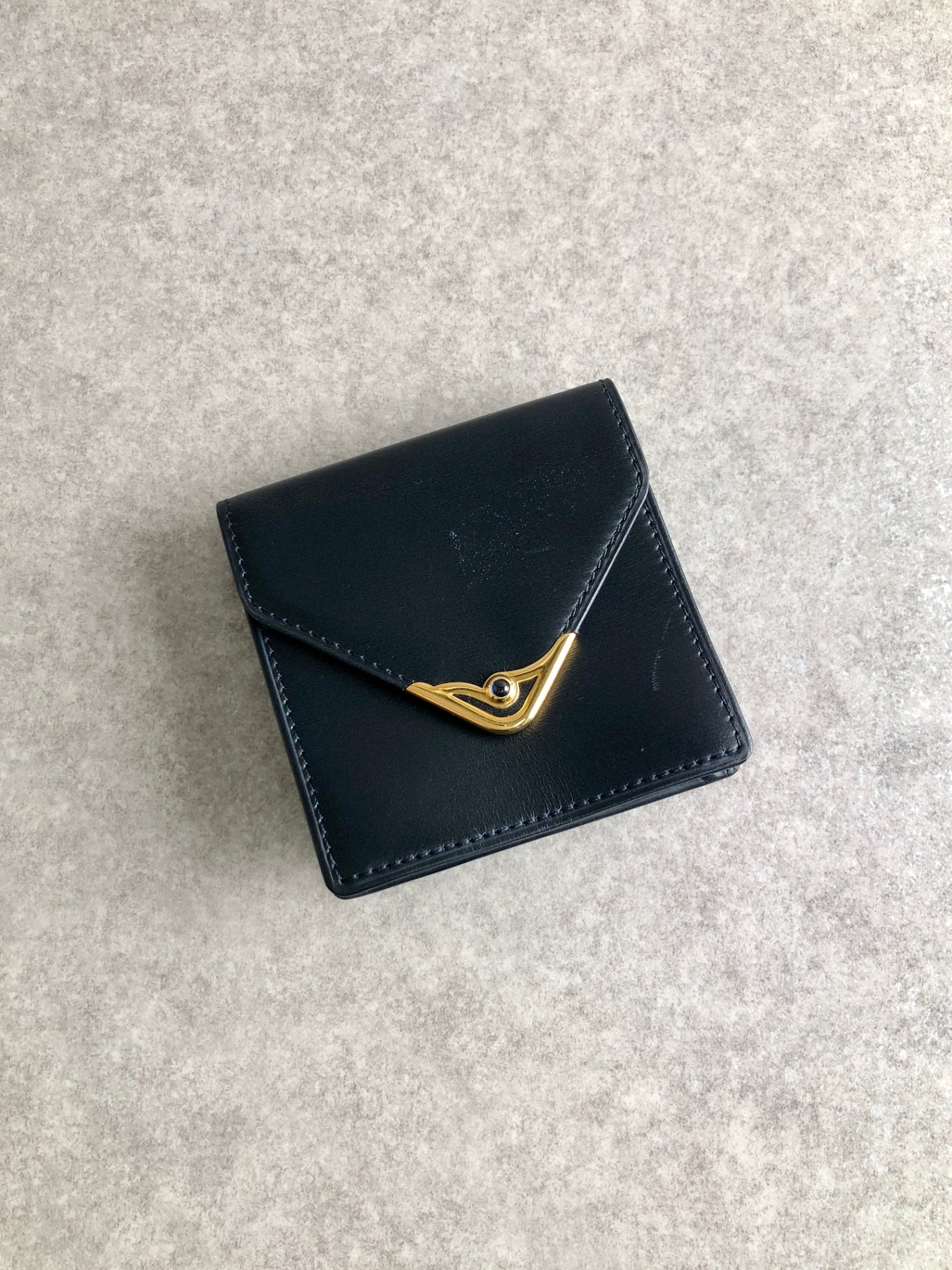 Cartier Coin Purse Navy Vintage 8mhnhk