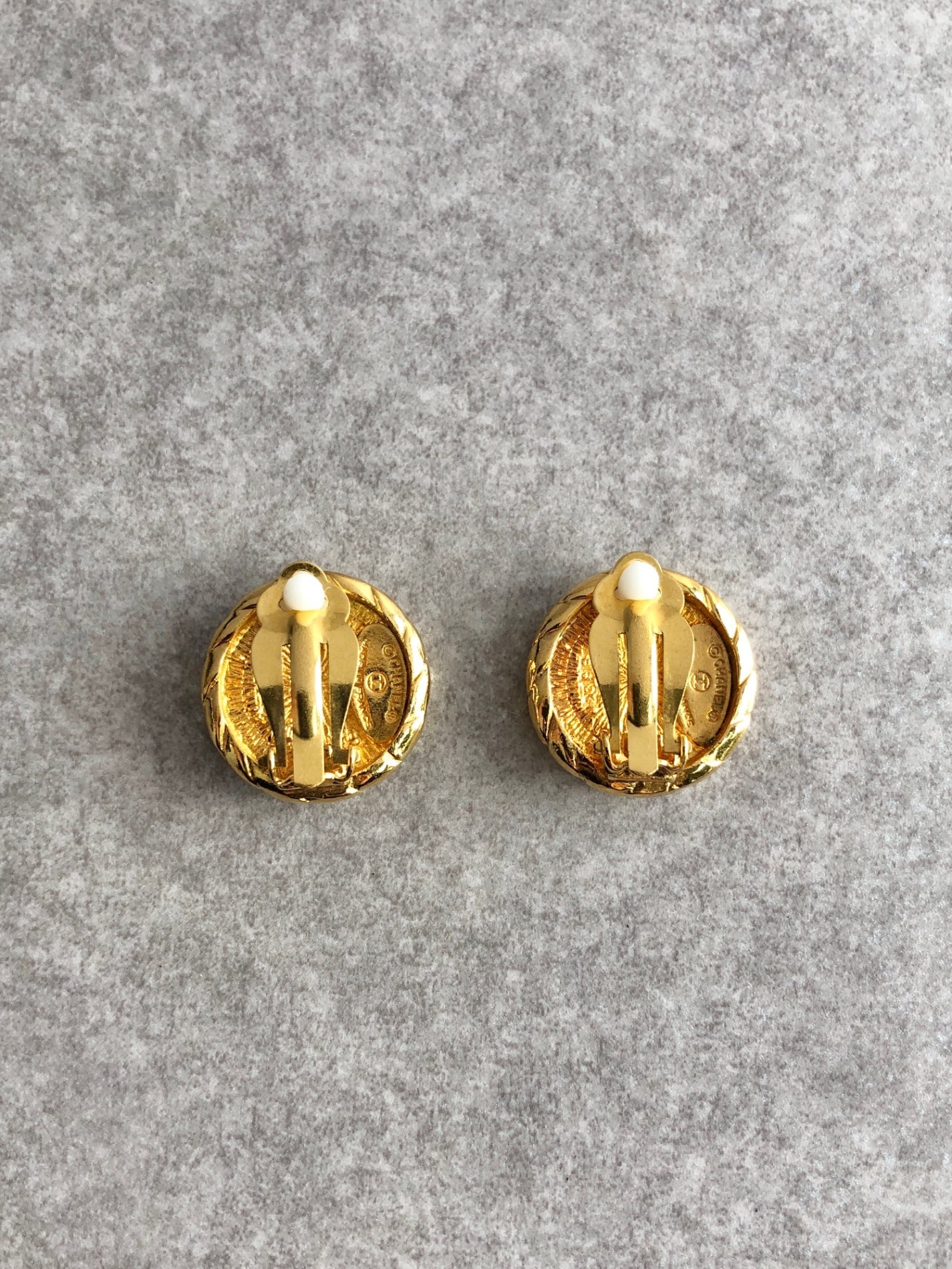 CHANEL Coco Mark Earrings Gold Vintage mmanki