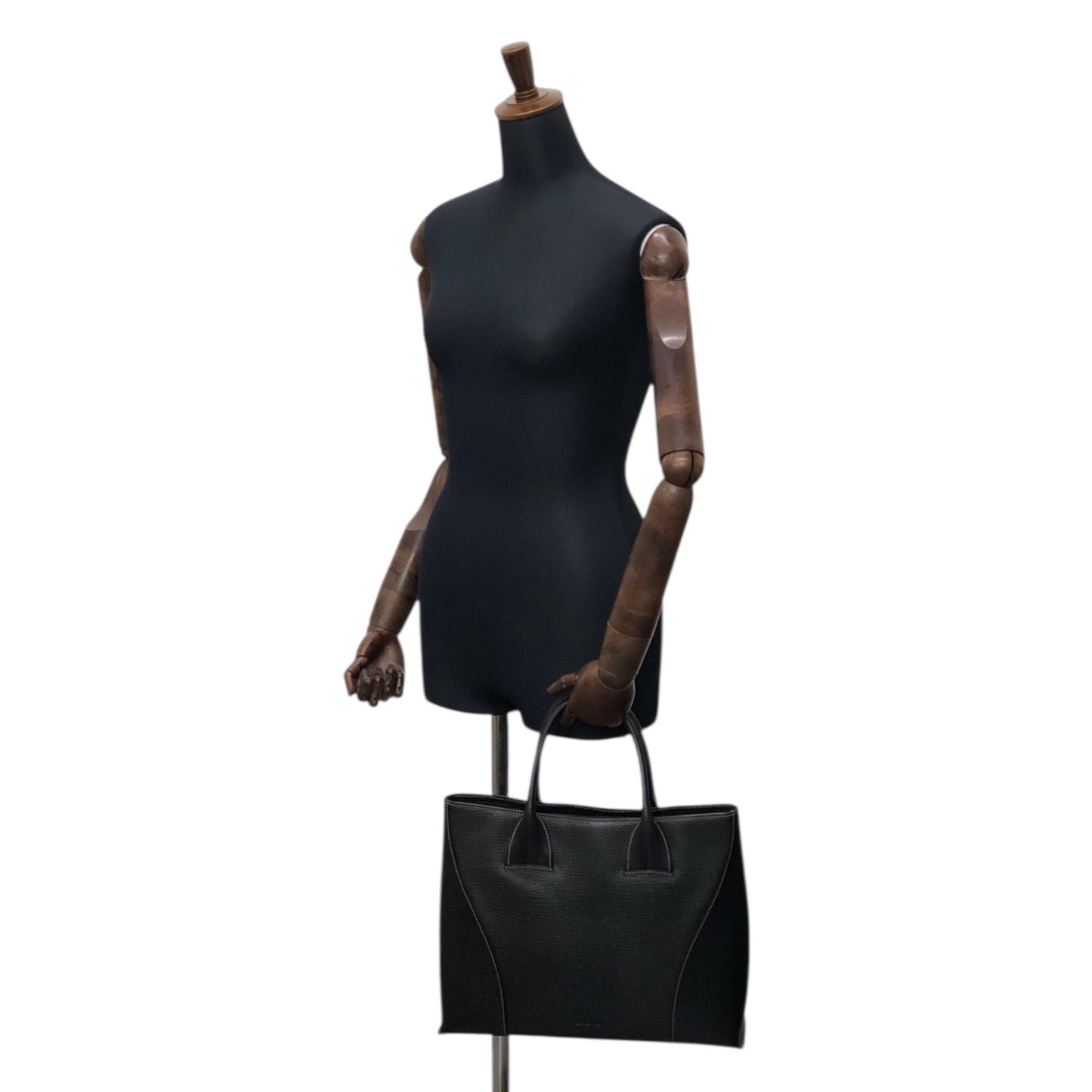 LOEWE Logo Embossed Totebag Black Vintage 5gfxms