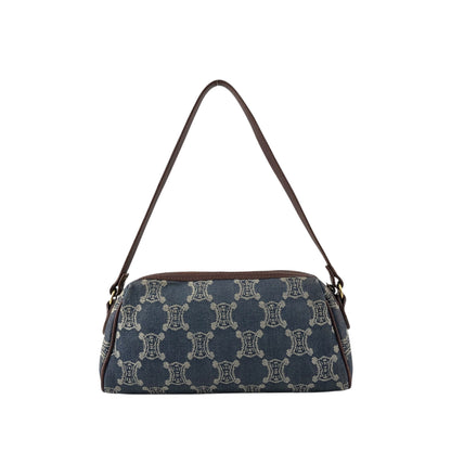 CELINE Paris Macadam Handbag Indigo Vintage 5tscu3