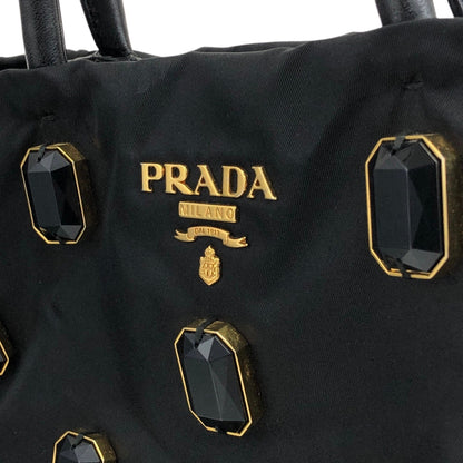 PRADA Logo Shoulder bag Totebag Black Vintage autmuy