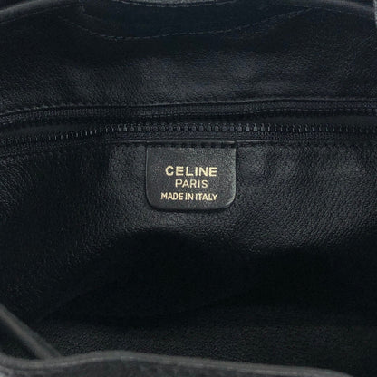 CELINE Blason Gancini Drawstring Shoulder bag Black Vintage 3zj4mf