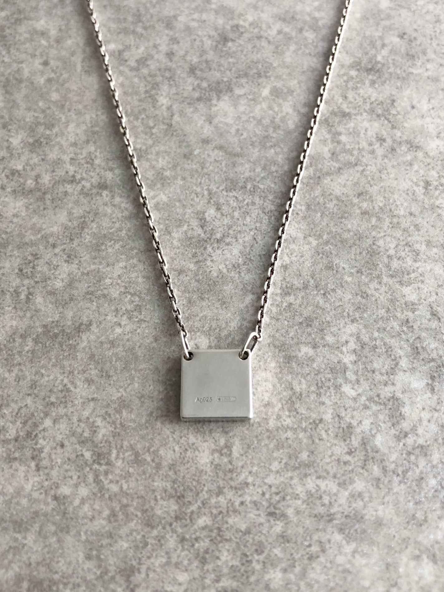 GUCCI Logo SILVER925 Necklace Silver Vintage h685zh