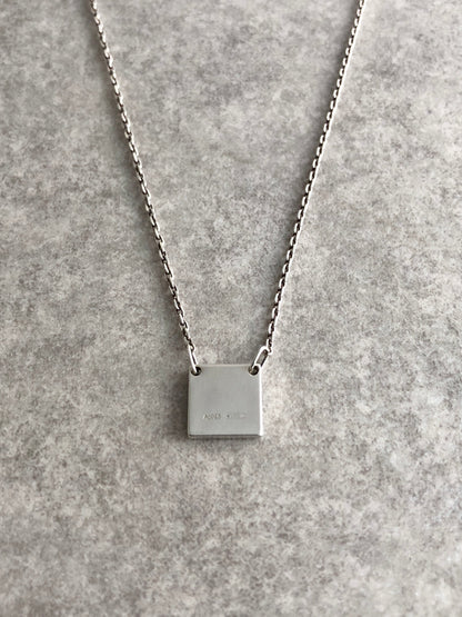 GUCCI Logo SILVER925 Necklace Silver Vintage h685zh