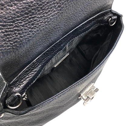 Salvatore Ferragamo Gancini Two-way Handbag Shoulder bag Black Vintage 82dd4b